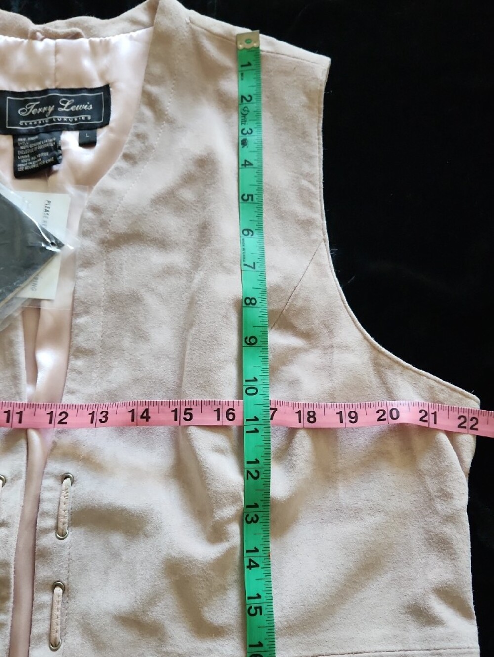 Real Suede Vest In Powder Pink - Picture 7 of 7